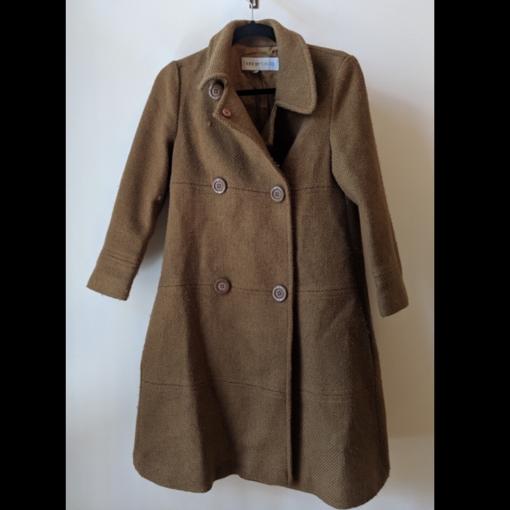 See by Chloe Wool Overcoat